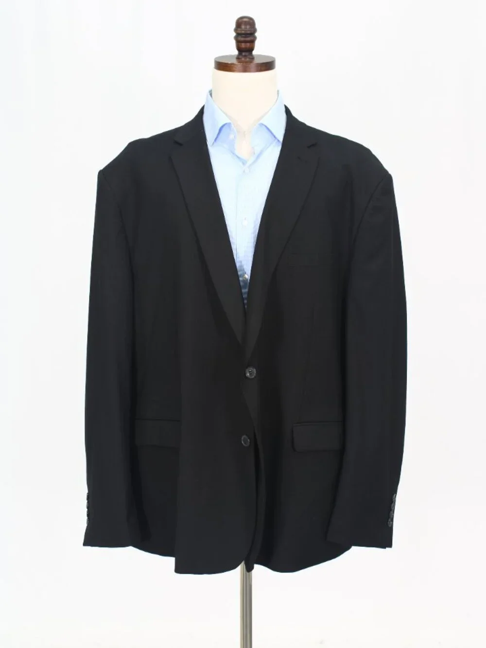 Alain Dupetit 58R 54x31 Black Full Suit 2-Button Solid R939